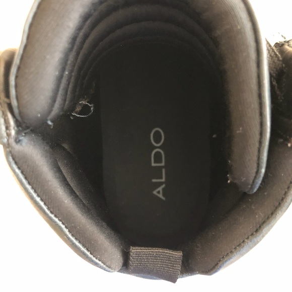 Mens Aldo qelalle all leather winter boots sneakers dark blue US 9.5 - Picture 3 of 12